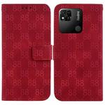 For Xiaomi Redmi 10A Double 8-shaped Embossed Leather Phone Case(Red)