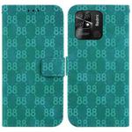 For Xiaomi Redmi 10C Double 8-shaped Embossed Leather Phone Case(Green)