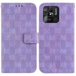 For Xiaomi Redmi 10C Double 8-shaped Embossed Leather Phone Case(Purple)
