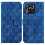 For Xiaomi Redmi 10C Double 8-shaped Embossed Leather Phone Case(Blue)