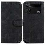 For Xiaomi Poco M4 Pro Double 8-shaped Embossed Leather Phone Case(Black)