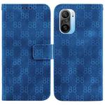 For Xiaomi Redmi K40/K40 Pro / Poco F3 Double 8-shaped Embossed Leather Phone Case(Blue)