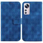 For Xiaomi 12 Pro Double 8-shaped Embossed Leather Phone Case(Blue)