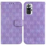 For Xiaomi Redmi Note 10 Lite / Note 10 Pro Double 8-shaped Embossed Leather Phone Case(Purple)