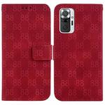 For Xiaomi Redmi Note 10 Lite / Note 10 Pro Double 8-shaped Embossed Leather Phone Case(Red)