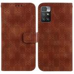 For Xiaomi Redmi 10 / 10 Prime Double 8-shaped Embossed Leather Phone Case(Brown)