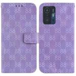 For Xiaomi 11T / 11T Pro Double 8-shaped Embossed Leather Phone Case(Purple)