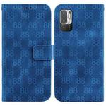 For Xiaomi Redmi Note 10 5G / Poco M3 Pro Double 8-shaped Embossed Leather Phone Case(Blue)