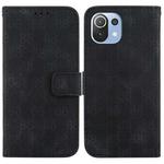 For Xiaomi Mi 11 Lite 4G/5G Double 8-shaped Embossed Leather Phone Case(Black)