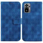 For Xiaomi Redmi Note 10 4G / Note 10S Double 8-shaped Embossed Leather Phone Case(Blue)