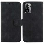 For Xiaomi Redmi Note 10 4G / Note 10S Double 8-shaped Embossed Leather Phone Case(Black)