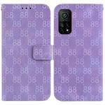 For Xiaomi Mi 10T Pro 5G / Mi 10T 5G Double 8-shaped Embossed Leather Phone Case(Purple)