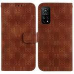 For Xiaomi Mi 10T Pro 5G / Mi 10T 5G Double 8-shaped Embossed Leather Phone Case(Brown)