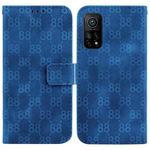 For Xiaomi Mi 10T Pro 5G / Mi 10T 5G Double 8-shaped Embossed Leather Phone Case(Blue)