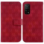 For Xiaomi Mi 10T Pro 5G / Mi 10T 5G Double 8-shaped Embossed Leather Phone Case(Red)