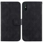 For Xiaomi Redmi 9A Double 8-shaped Embossed Leather Phone Case(Black)