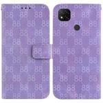 For Xiaomi Redmi 9C Double 8-shaped Embossed Leather Phone Case(Purple)