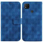 For Xiaomi Redmi 9C Double 8-shaped Embossed Leather Phone Case(Blue)