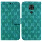 For Xiaomi Redmi Note 9 / 10X 4G Double 8-shaped Embossed Leather Phone Case(Green)