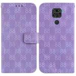For Xiaomi Redmi Note 9 / 10X 4G Double 8-shaped Embossed Leather Phone Case(Purple)