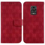 For Xiaomi Redmi Note 9 Pro/9S/9 Pro Max Double 8-shaped Embossed Leather Phone Case(Red)