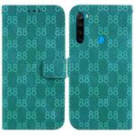 For Xiaomi Redmi Note 8T Double 8-shaped Embossed Leather Phone Case(Green)