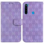 For Xiaomi Redmi Note 8T Double 8-shaped Embossed Leather Phone Case(Purple)