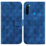 For Xiaomi Redmi Note 8 Double 8-shaped Embossed Leather Phone Case(Blue)