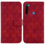 For Xiaomi Redmi Note 8 Double 8-shaped Embossed Leather Phone Case(Red)