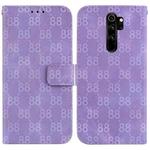 For Xiaomi Redmi Note 8 Pro Double 8-shaped Embossed Leather Phone Case(Purple)
