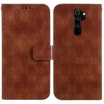 For Xiaomi Redmi Note 8 Pro Double 8-shaped Embossed Leather Phone Case(Brown)