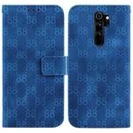 For Xiaomi Redmi Note 8 Pro Double 8-shaped Embossed Leather Phone Case(Blue)