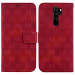 For Xiaomi Redmi Note 8 Pro Double 8-shaped Embossed Leather Phone Case(Red)