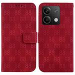 For Xiaomi Redmi Note 13 5G Double 8-shaped Embossed Leather Phone Case(Red)