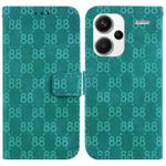 For Xiaomi Redmi Note 13 Pro+ 5G Double 8-shaped Embossed Leather Phone Case(Green)