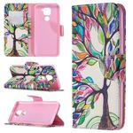 For Xiaomi Redmi Note 9 Colored Drawing Pattern Horizontal Flip Leather Case with Holder & Card Slots & Wallet(Life Tree)