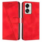 For OnePlus Nord 2T 5G Dream Triangle Leather Phone Case with Lanyard(Red)