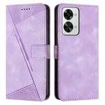 For OnePlus Nord 2T 5G Dream Triangle Leather Phone Case with Lanyard(Purple)