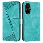 For OnePlus Nord CE3 / CE 3 Lite Dream Triangle Leather Phone Case with Lanyard(Green)