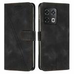 For OnePlus 10 Pro 5G Dream Triangle Leather Phone Case with Lanyard(Black)