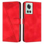 For OnePlus 10T / Ace 5G Dream Triangle Leather Phone Case with Lanyard(Red)