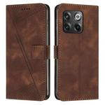 For OnePlus Ace Pro 5G / 10T 5G Dream Triangle Leather Phone Case with Lanyard(Brown)