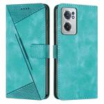 For OnePlus Nord CE 2 5G Dream Triangle Leather Phone Case with Lanyard(Green)