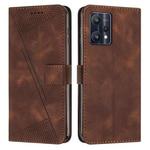 For OnePlus Nord CE 2 Lite 5G Dream Triangle Leather Phone Case with Lanyard(Brown)