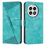 For OnePlus 13 Dream Triangle Leather Phone Case with Lanyard(Green)