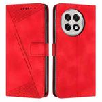 For OnePlus 13R Dream Triangle Leather Phone Case with Lanyard(Red)