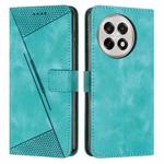 For OnePlus 13R Dream Triangle Leather Phone Case with Lanyard(Green)