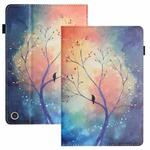 For Amazon Kindle Fire HD 10 2021 Sewing Litchi Texture Smart Leather Tablet Case(Oil Painting Tree)