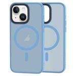For iPhone 14 Plus Brilliant Series MagSafe Micro-frosted Anti-fingerprint PC Phone Case(Blue)