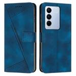 For vivo V27 / V27 Pro Dream Triangle Leather Phone Case with Lanyard(Blue)